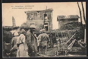 Ansichtskarte Burnhaupt, La Gare occapée par nos troupes