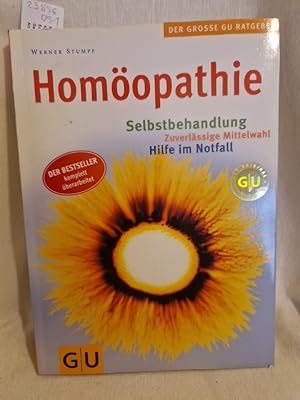 Seller image for Homopathie: Selbstbehandlung, zuverlssige Mittelwahl, Hilfe im Notfall. (= Der grosse GU-Ratgeber). for sale by Versandantiquariat Waffel-Schrder