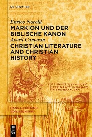 Bild des Verkufers fr Markion und der biblische Kanon / Christian Literature and Christian History zum Verkauf von BuchWeltWeit Ludwig Meier e.K.