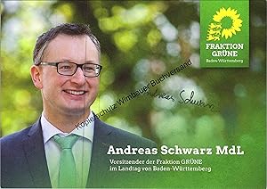 Bild des Verkufers fr Original Autogramm Andreas Schwarz MdB SPD /// Autogramm Autograph signiert signed signee zum Verkauf von Antiquariat im Kaiserviertel | Wimbauer Buchversand