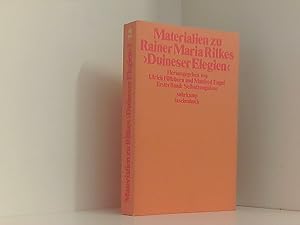 Seller image for Materialien zu Rainer Maria Rilkes "Duineser Elegien" , Band 1: Selbstzeugnisse Bd. 1. Selbstzeugnisse for sale by Book Broker