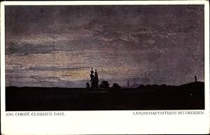 Künstler Ansichtskarte / Postkarte Clausen Dahl, Johann Christian, Landschaftsstudie bei Dresden