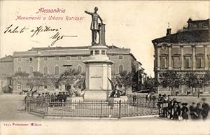 Bild des Verkufers fr Ansichtskarte / Postkarte Alessandria Piemonte, Monumento a Urbano Rattazzi zum Verkauf von akpool GmbH