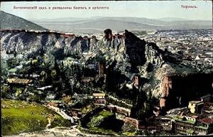 Bild des Verkufers fr Ansichtskarte / Postkarte Tiflis Georgien, Panorama, botanischer Garten, Festung, Ruinen zum Verkauf von akpool GmbH