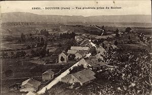 Ansichtskarte / Postkarte Doucier Jura, Gesamtansicht, Blick vom Felsen
