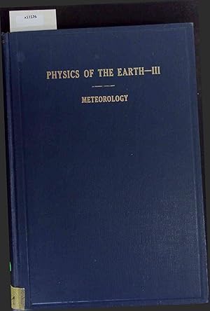 Bild des Verkufers fr Physics of the Earth-III. Meteorology. Bulletin of the National Research Council, Number 79 zum Verkauf von Antiquariat Bookfarm