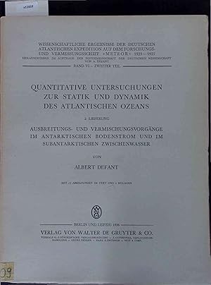 Image du vendeur pour Quantitative Untersuchungen zur Statik und Dynamik des Atlantischen Ozeans. Band VI - Zweiter Teil mis en vente par Antiquariat Bookfarm