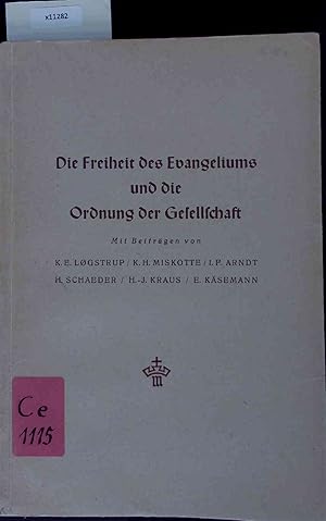 Bild des Verkufers fr Die Freiheit des Evangeliums und die Ordnung der Gesellschaft. Band 15 zum Verkauf von Antiquariat Bookfarm