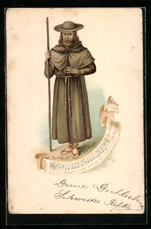 Lithographie Richard Wagners Tannhäuser, Tannhäuser als Pilger