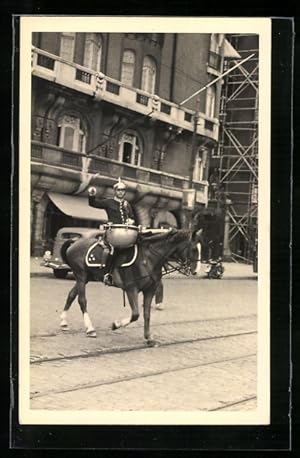 Foto-Ansichtskarte Schwedischer Kesselpauker in Uniform