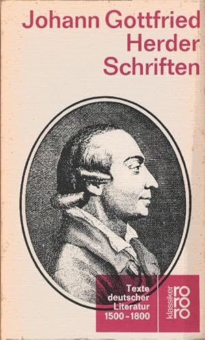 Seller image for Schriften. Johann Gottfried Herder. Hrsg. von Karl Otto Conrady / Rowohlts Klassiker der Literatur und der Wissenschaft ; 502/503 : Deutsche Literatur ; Bd. 20 : Texte deutscher Literatur 1500 - 1800 for sale by Schrmann und Kiewning GbR