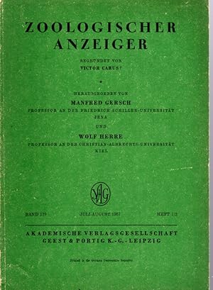 Seller image for Zoologischer Anzeiger. Band 179, Heft 1/2 for sale by Antiquariat Jterbook, Inh. H. Schulze