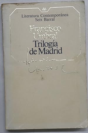 Imagen del vendedor de Trilogía de Madrid a la venta por Librería Alonso Quijano
