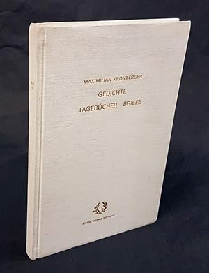 Bild des Verkufers fr Gedichte, Tagebcher, Briefe. Herausgegeben von Georg Peter Landmann. zum Verkauf von Antiquariat Dennis R. Plummer