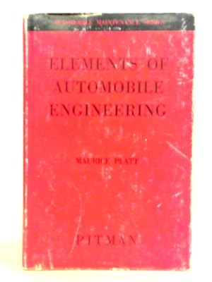 Bild des Verk�ufers f�r Elements Of Automobile Engineering zum Verkauf von World of Rare Books