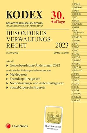 Immagine del venditore per KODEX Besonderes Verwaltungsrecht 2023 - inkl. App venduto da Rheinberg-Buch Andreas Meier eK