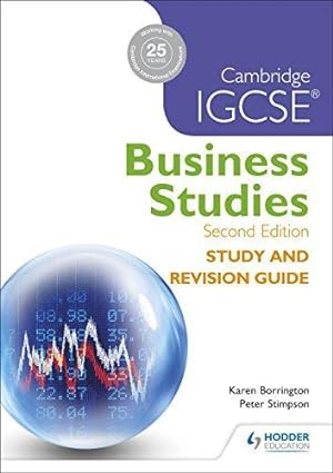 Seller image for Cambridge IGCSE Business Studies Study and Revision Guide 2nd edition for sale by WeBuyBooks 2