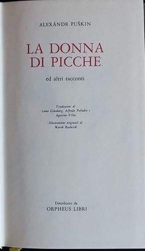 Seller image for La donna di picche ed altri racconti for sale by librisaggi