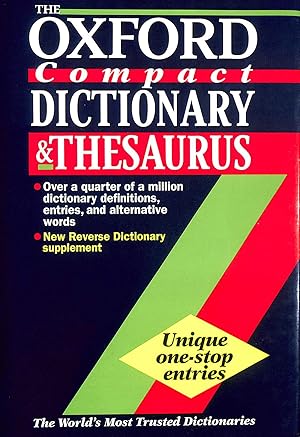 Imagen del vendedor de The Oxford Compact Dictionary and Thesaurus a la venta por M Godding Books Ltd
