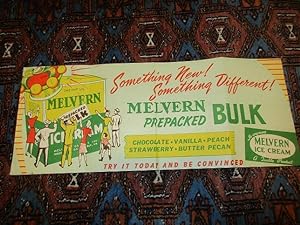 Advertising for Melvern Ice Cream, with Original Art on the Back