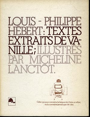 Bild des Verkufers fr Textes extraits de vanille zum Verkauf von Librairie Le Nord