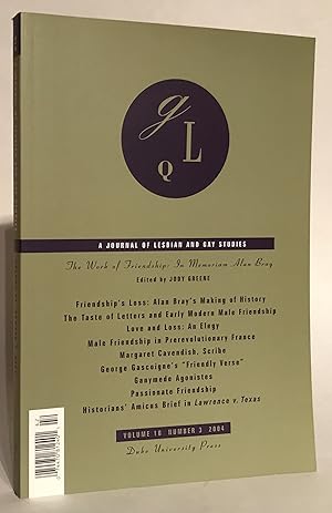 Imagen del vendedor de GLQ. A Journal of Lesbian and Gay Studies. Volume 10, Number 3, 2004. a la venta por Thomas Dorn, ABAA