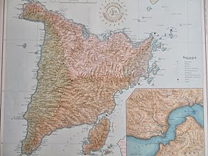 Panay Island Philippines Filipinas San Jose 1900 large color detail map