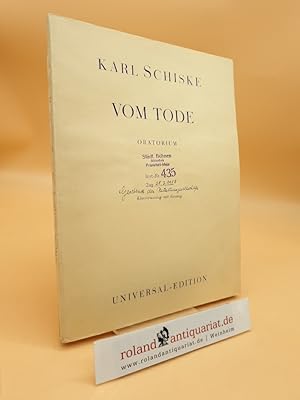 Bild des Verkufers fr Vom Tode. Oratorium nach Worten groer Dichter fr Soli, gemischten Chor, groes Orchester und Orgel Op. 25. Klavierauszug mit Gesang. zum Verkauf von Roland Antiquariat UG haftungsbeschrnkt