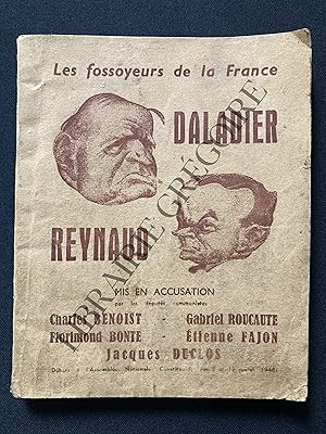 LES FOSSOYEURS DE LA FRANCE DALADIER REYNAUD MIS EN ACCUSATION PAR LES DEPUTES COMMUNISTES CHARLE...