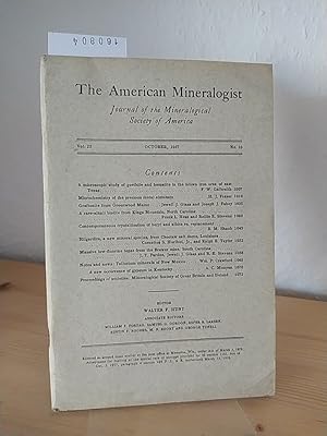 The American Mineralogist. Journal of the Mineralogical Society of America. [Editor Walter F. Hun...