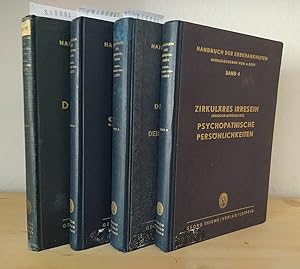 Bild des Verkufers fr Handbuch der Erbkrankheiten. [Herausgegeben von Arthur Gtt - 4 Bnde = vollstndig]. - Band 1: Der Schwachsinn. - Band 2: Die Schizophrenie. - Band 3: Die erbliche Fallsucht. Der Erbveitstanz (Huntingtonsche Chorea). Der schwere Alkoholismus. - Band 4: Zirkulres Irresein (manisch-depressives). Psychopathische Persnlichkeiten. zum Verkauf von Antiquariat Kretzer