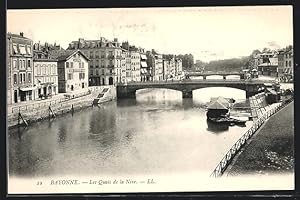 Carte postale Bayonne, Les Quais de la Nive