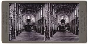 Stereo-Fotografie C. Rathsachs, Frederiksborg, Ansicht Hillerod, Innenansicht der Schlosskapelle