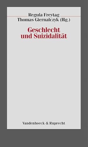 Bild des Verkufers fr Geschlecht und Suizidalitt. zum Verkauf von Antiquariat Thomas Haker GmbH & Co. KG