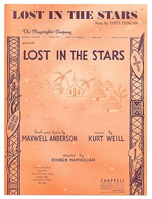 Bild des Verkufers fr [Sheet music]: Lost in the Stars (from Lost in the Stars) zum Verkauf von Between the Covers-Rare Books, Inc. ABAA