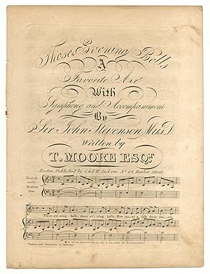 Imagen del vendedor de [Sheet music]: Those Evening Bells: A Favorite Air a la venta por Between the Covers-Rare Books, Inc. ABAA