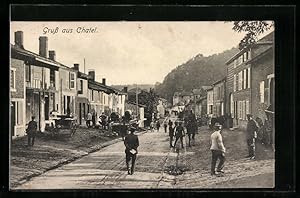 Carte postale Chatel, vue de la rue