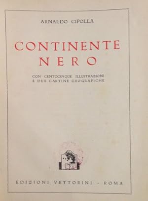 Imagen del vendedor de Continente nero. a la venta por FIRENZELIBRI SRL