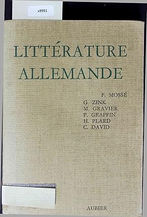 Image du vendeur pour Histoire de la Litterature Allemande. mis en vente par Antiquariat Bookfarm