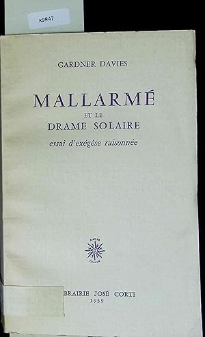 Image du vendeur pour Mallarme et le Drame Solaire. mis en vente par Antiquariat Bookfarm