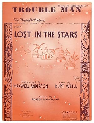 Bild des Verkufers fr [Sheet music]: Trouble Man (from Lost in the Stars) zum Verkauf von Between the Covers-Rare Books, Inc. ABAA
