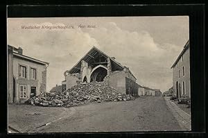 Carte postale Petit Mont, maisons en ruines