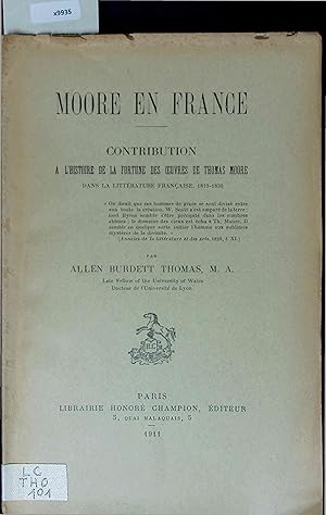 Bild des Verkufers fr Moore en France. zum Verkauf von Antiquariat Bookfarm