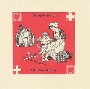 Bild des Verkufers fr Dr. Jos. Klber. Krankenschwester und weinender Amor, dahinter Teufel an Kanone. zum Verkauf von Antiquariat  Braun