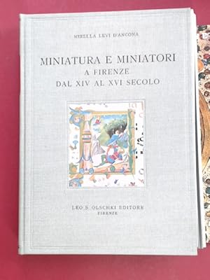 Bild des Verkufers fr Miniatura e miniatori a Firenze dal XIV al XVI Secolo. Documenti per la storia della miniatura. Con una premessa di Mario Salmo. zum Verkauf von Wissenschaftliches Antiquariat Zorn