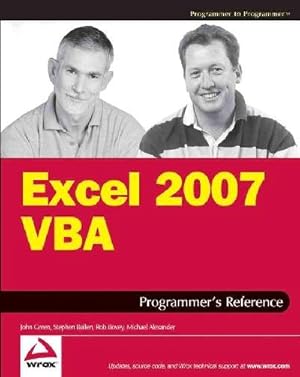 Image du vendeur pour Excel 2007 VBA Programmer's Reference mis en vente par GreatBookPrices