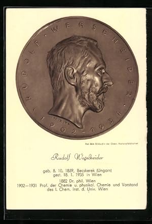 Ansichtskarte Porträt Professor Rudolf Wegscheider