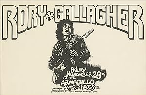 Original poster for a performance by Rory Gallagher at the Armadillo World Headquarters, Austin, ...