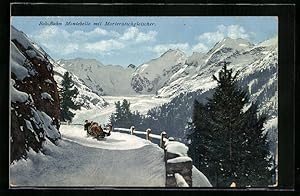 Ansichtskarte Bob-Bahn Montebello mit Morteratschgletscher