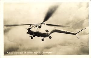 Ansichtskarte / Postkarte Hubschrauber Bristol, Type 171 Helicopter, Britischer Militärhubschrauber